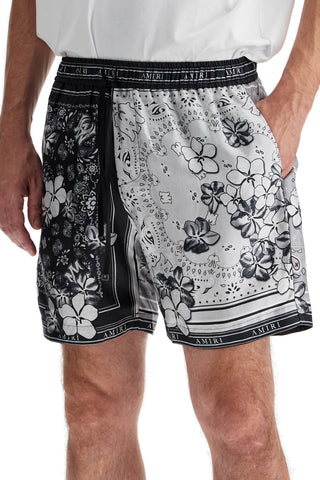 Silk Bandana Print Bermuda Shorts