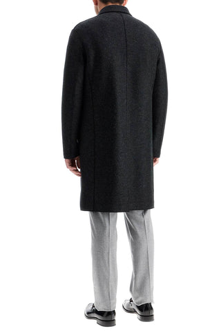 Single-breasted Pressed Wool Coat