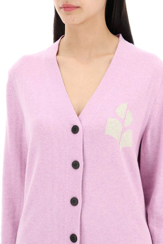 Karin Cardigan With Logo Intarsia