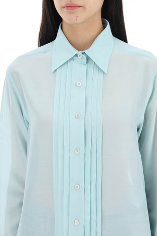 Silk Shirt With Plastron