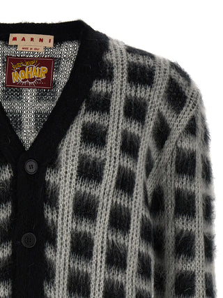 Brushed Check Fuzzy Wuzzy Cardigan