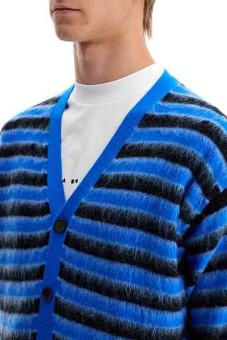 Striped Wool And Mohair Cardigan