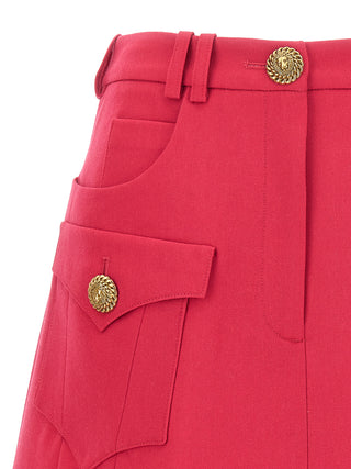 Logo Button Mini Skirt