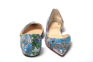 Multicolor Silver Flat Point Toe Shoe