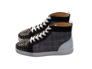 Lou Spikes Orlato Flat Contrast And Studded High Top Sneakers