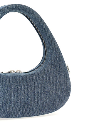 Denim Baguette Swipe Bag Handbag