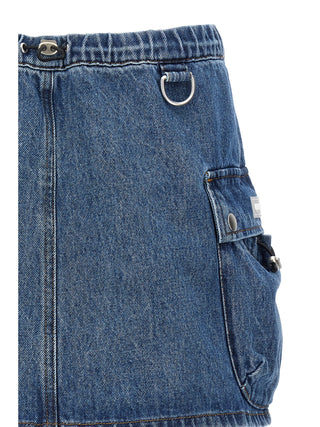 Denim Cargo Skirt