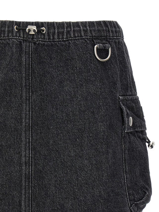 Denim Cargo Skirt