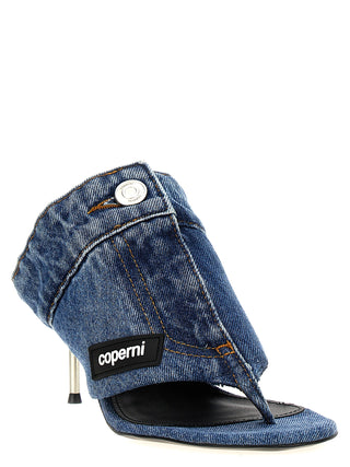 Denim Open Thong Sandals