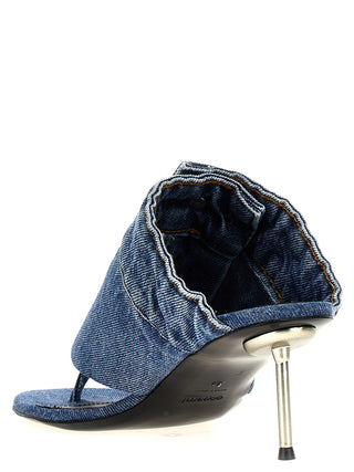 Denim Open Thong Sandals