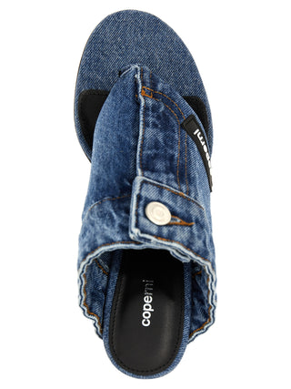 Denim Open Thong Sandals