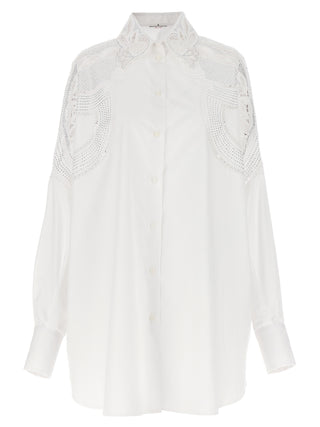 Rhinestone Embroidery Shirt