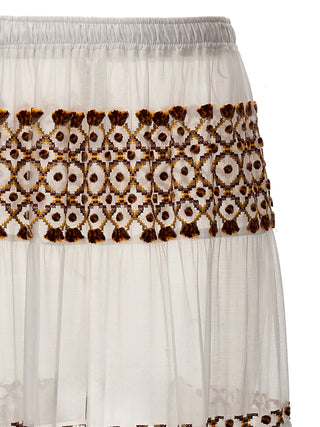 Long Embroidery Skirt