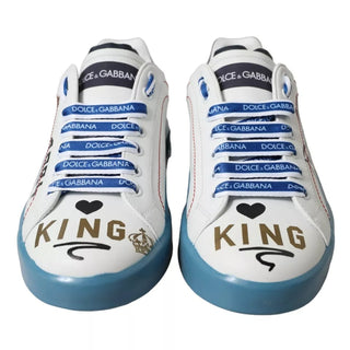 Blue White Printed Portofino Melt Sneakers Shoes