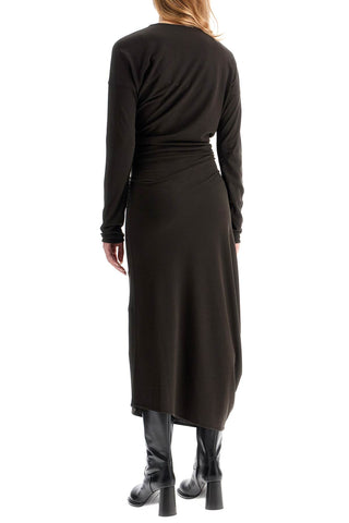 Long-sleeved Twisted Dress