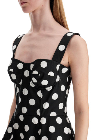 Polka Dot Print Strapless Mini Dress