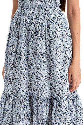 Ruffled Poplin Skirt With Fl