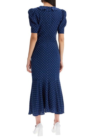 Polka Dot Silk Midi Dress