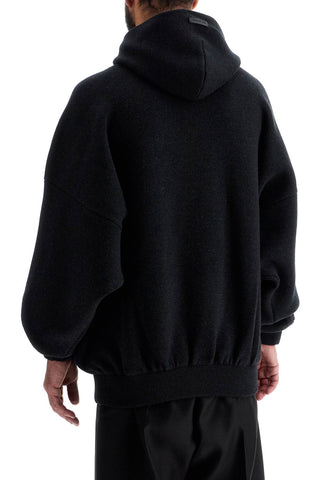 Hooded Knit Sweatshirt With