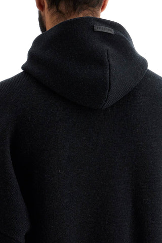 Hooded Knit Sweatshirt With