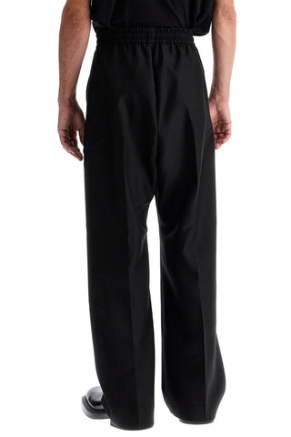 Wide Wool And Silk Trousers