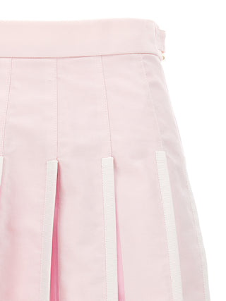 Pleated Oxford Skirt