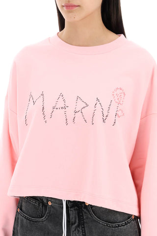 Organic Cotton Sweatshirt With Hand-embroid