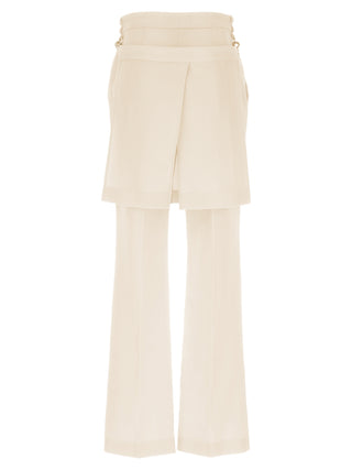 Grain De Poudre Pleated Panel Pants