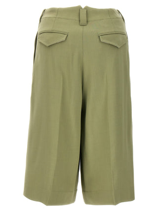 Pin Tuck Bermuda Shorts