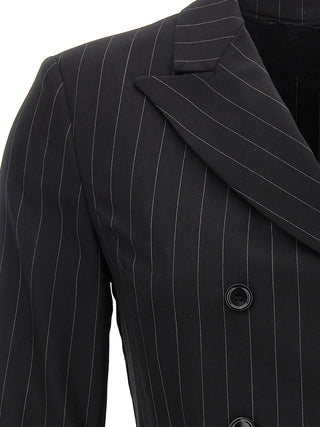 Double-breasted Pinstripe Blazer