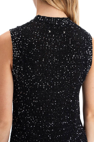 Knitted Vest With Sequins Embell