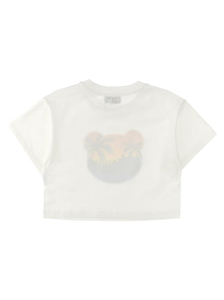 Logo Print Cropped T-shirt