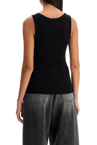 Ribbed Sleeveless Top With