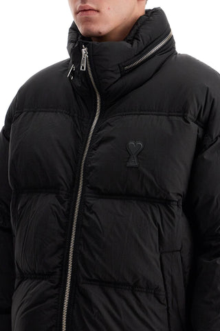 Down Jacket With Logo Patch