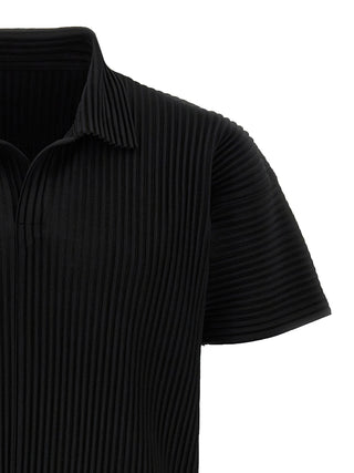 Pleated Polo Shirt