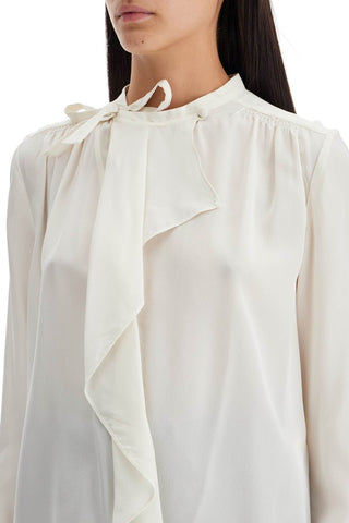 Silk Blouse With Ruffle 'ut