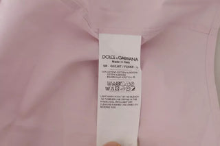 Light Pink Cotton Dress Formal Men Gold Shirt