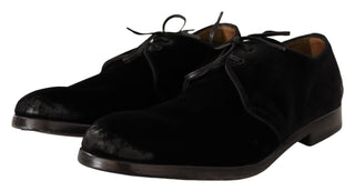 Elegant Black Velvet Derby Shoes - Luxury for You