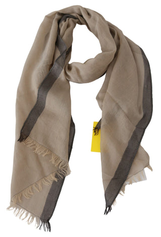 Elegant Beige Cotton Scarf For Women