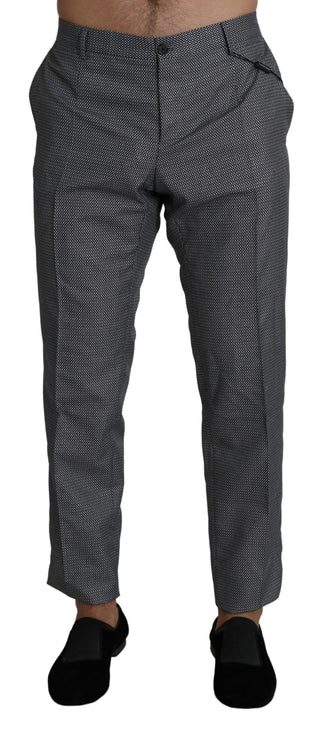 Elegant Gray Slim Fit Dress Trousers - Luxury for You