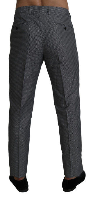 Elegant Gray Slim Fit Dress Trousers - Luxury for You