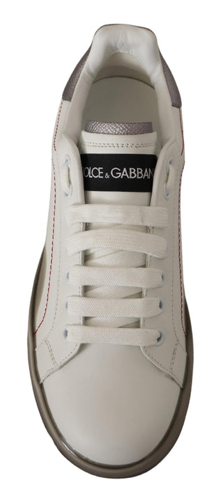 Elegant White Leather Sneakers