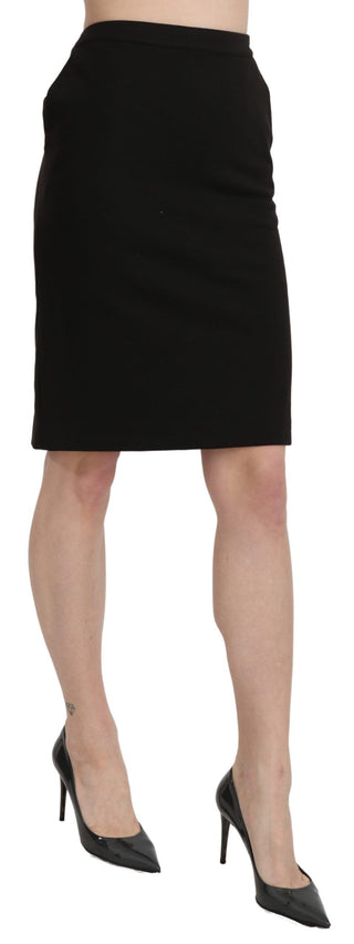 Chic High Waist Black Linen Skirt - Luxury for You