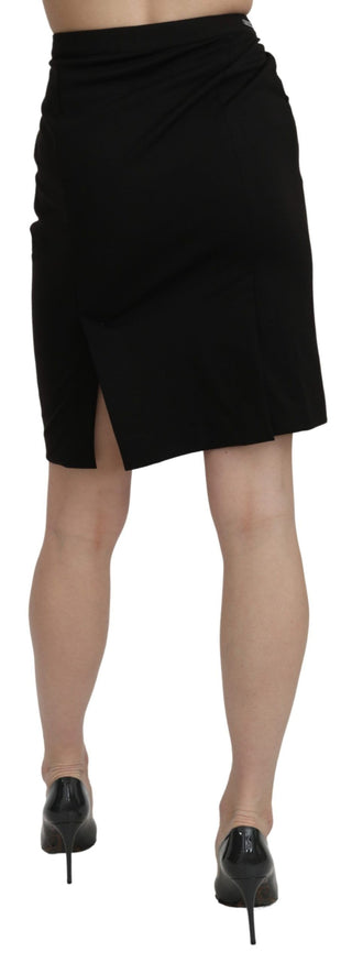 Chic High Waist Black Linen Skirt - Luxury for You