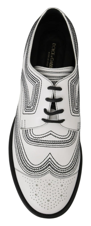 Elegant White Leather Derby Shoes - Luxury for You