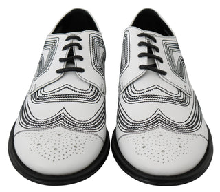 Elegant White Leather Derby Shoes - Luxury for You