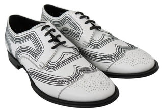 Elegant White Leather Derby Shoes - Luxury for You