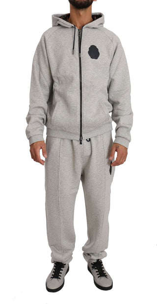 Elegant Gray Cotton Sweatsuit Ensemble - Luxury for You