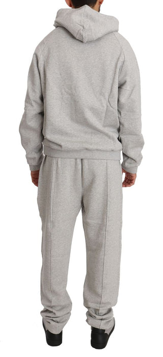 Elegant Gray Cotton Sweatsuit Ensemble - Luxury for You