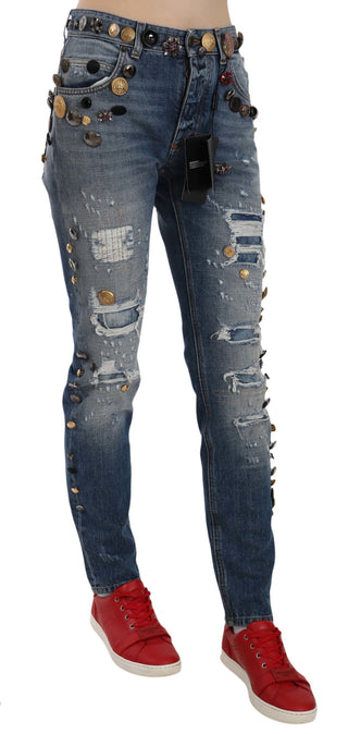 Crystal Embellished Luxury Denim Jeans - Luxury for You